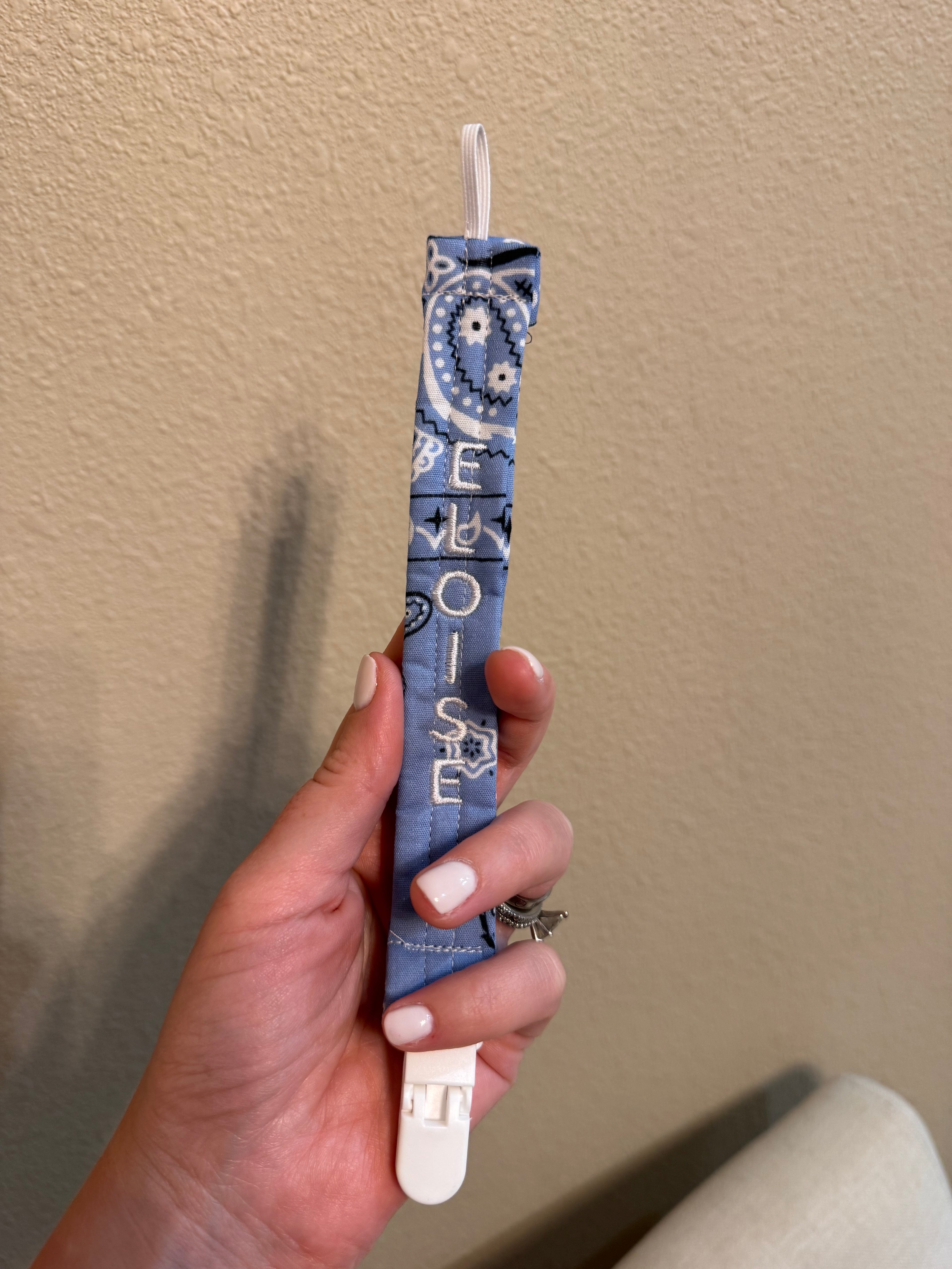 Custom Bandana Paci Clip