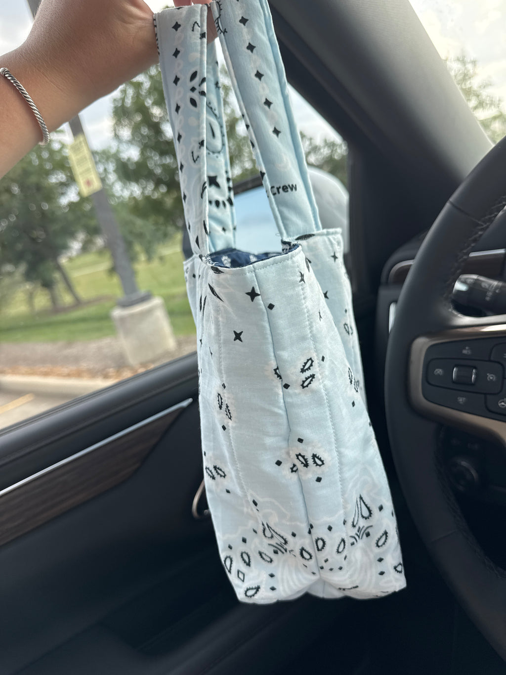 Mini Blue Bandana Tote
